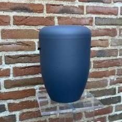 Mørkeblå urne i mat og enkelt design