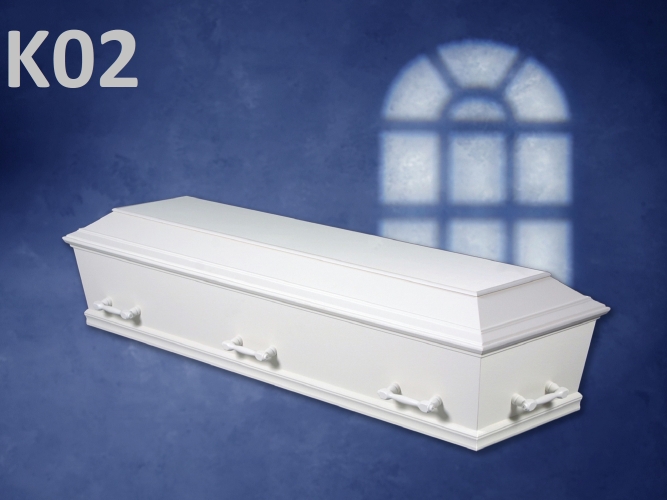 Hvid kiste model K40 med elegante profiler og stilrent design