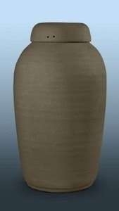 Naturbrun urne i biologisk nedbrydeligt materiale